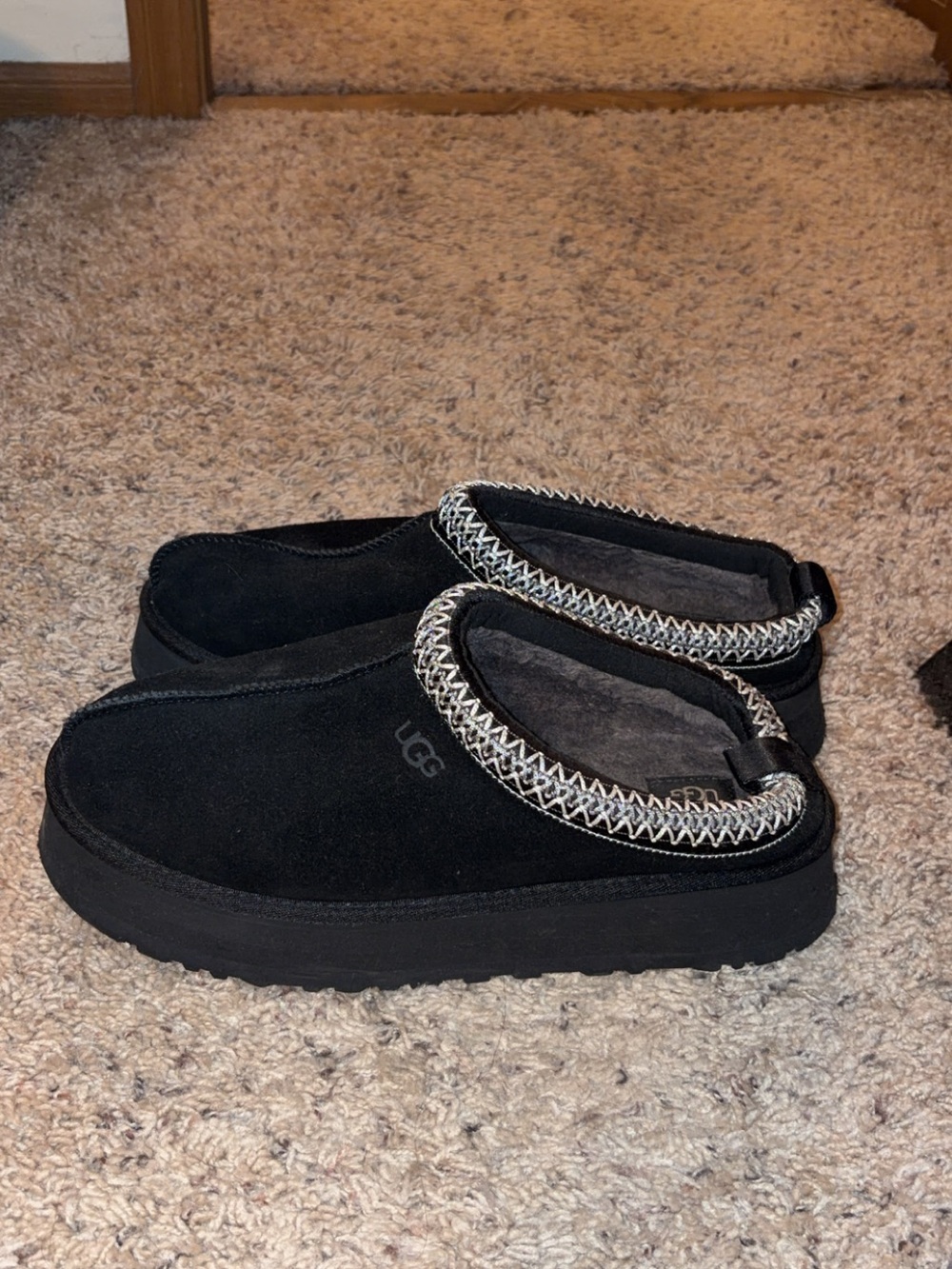 UGG Black Tasman Platform Shoes